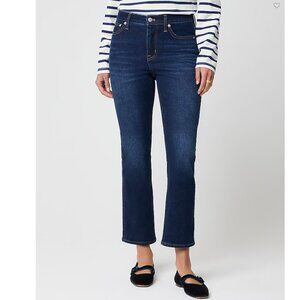 NWT - J. Crew Mid rise flare crop jean in all day stretch